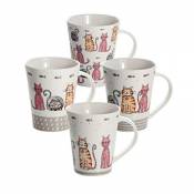 SPOTTED DOG GIFT COMPANY - Lot de 4 mugs en céramique