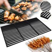 Swanew - 34x54 cm Grille carrée Grille en fonte Fixation barbecue Grille de barbecue Camping