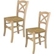 T M C S - Tommychairs - Set 2 chaises cross pour cuisine,