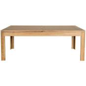Table à allonges centrales bois chêne clair massif L200/280 - boston - bois clair