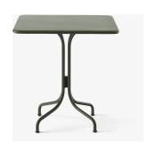 Table de café carrée en acier vert bronze 70 cm Thorvald