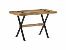 Table de salle à manger 120x60x76 cm bois de manguier