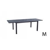 Table Extensible Fidji" Aluminium et Verre"