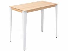 Table mange debout lunds 60x110x110cm blanc-naturel. Box furniture CCVL60110108 BL-NA