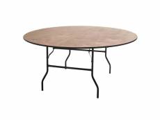 Table pliante ronde en bois 8 places 150cm