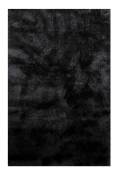Tapis en microfibre dense noir 80x150 cm
