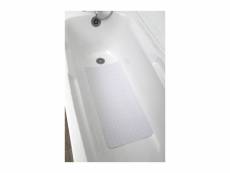 Tendance - tapis fond de baignoire en caoutchouc naturel 74 x 34 cm blanc