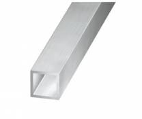 Tube carré aluminium brut 25 x 25 mm 2 m