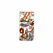 Vase Toiletpaper - Snakes / 15 x 15 x H 30 cm - Détail or 24K - Seletti multicolore en verre