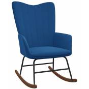Vidaxl - Chaise à bascule Bleu Velours Bleu