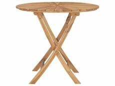 Vidaxl table pliable de jardin ø 85 cm bois de teck
