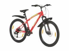Vidaxl vélo de montagne 21 vitesses roues de 26 pouces 36 cm rouge 3067222