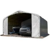 Wikinger tente-garage env. 6x6m tente de stockage carport porte d'env. 4,1x2,9m pour bateaux, campeur, tracteur, gris - gris