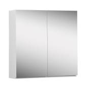 Armoire de toilette 60cm double porte blanc double miroir
