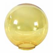 Boule de cristal ambre de 15 cm avec graipa de 1 cm et ouverture de 8 cm