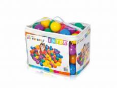 Boules colorés en plastique jeu intex 49600 fun ball 8 cm set de 100 pièces