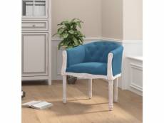 Chaise de qualité de salle à manger bleu velours - bleu - 61 x 63 x 69 cm