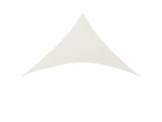 [en.casa] voile d'ombrage toile solaire polyester polyuréthane triangulaire beige 300 x 300 x 300 cm