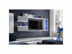 Ensemble meuble tv mural - abw galaxy - 235 x 30 x 95 cm - gris