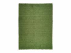 Essence - tapis en jute et coton avec franges vert