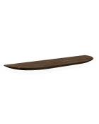 Étagère arrondie en bois de sapin flottant marron 160x3,2cm