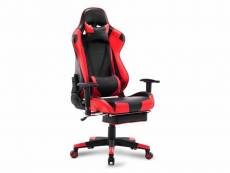 Fauteuil de bureau sport chaise gaming racing siège synthétique rouge et noir helloshop26 19_0000415