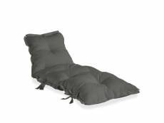 Fauteuil relax sit and sleep out couleur gris fonce