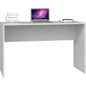 Hucoco - plus - Bureau contemporain 120x76x50 cm - Plateau large et confortable - Table ordinateur - Design moderne & fonctionnel Blanc