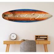 HXA DECO - Planche de Surf Décorative,Multi choix, Décoration Murale, Impression sur Alu Dibond, Surf wave, 150x40 cm