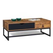 Idmarket - Table basse chicago 2 tiroirs design industriel