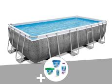 Kit piscine tubulaire rectangulaire Bestway Power Steel 5,49 x 2,74 x 1,22 m + Kit de traitement au chlore