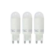 Lot de 3 Ampoules LED VTAC G9 2W Température de Couleur: Blanc neutre 4500K