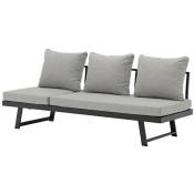 Lounge/lit Modulo - Bain de soleil, Transat en aluminium - graphite 210 x 71 x 78 cm - Proloisirs