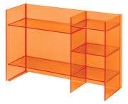 Meuble de rangement Sound-Rack / L 75 x H 53 cm - Kartell orange en plastique