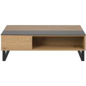 Miliboo - Table basse relevable en bois et métal WYNN