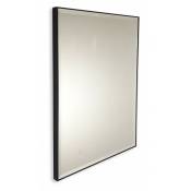 Miroir sur mesure avec cadre noir et bord biseauté périmétre jusqu'é 100 cm jusqu'é 80 cm