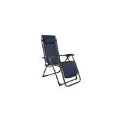NON - fauteuil relax pliant avec coussin gravité zéro bleu - TGCSTL0423-BLUE