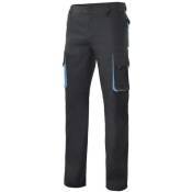 Pantalon multipoches bicolore Velilla Noir / Bleu 56