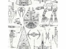 Papier peint auto-adhésif - star wars -blueprint- la guerre des etoiles - 52 x 502 cm