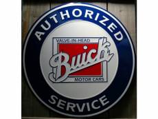 "plaque buick authorized service 60cm tole deco garge bar usa"