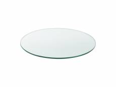 Plateau de table glasgow en verre esg diamètre ø 90 cm transparent [neu.haus]