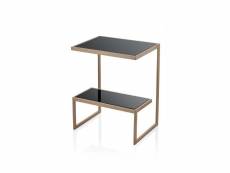 Table d'appoint 2 tablettes aetas metal or