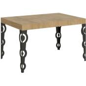 Table extensible 90x130/390 cm Karamay Chêne Nature Structure Anthracite