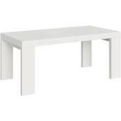 Table rectangulaire extensible 160 à 264cm blanche