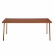 Table rectangulaire Patio / Inox - 240 x 100 cm - Tolix rouge en métal