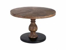 Table ronde baroque en manguier 120 cm munst