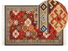 Tapis kilim en laine multicolore 140 x 200 cm urtsadzor