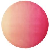 Toile ronde imprimé dégradé orange, jaune et rose
