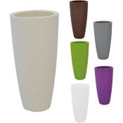 Vase rond mod Stilo en polye'thyle'ne couleur ivoire