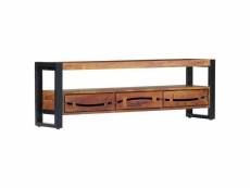Vidaxl meuble tv 140x30x45 cm bois d'acacia massif